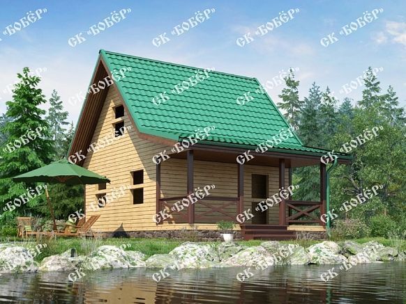 Сруб бани из бруса 6х8