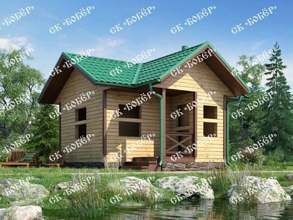 Сруб бани из бруса 6х5.5