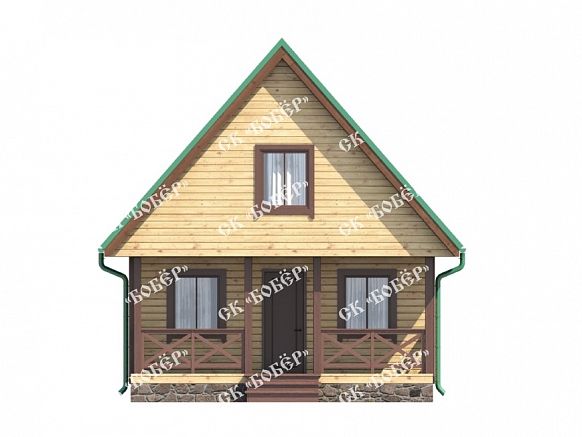 Маленький дом из бруса 6х6. фото