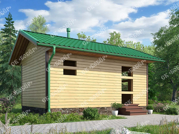 Сруб бани из бруса 4х6